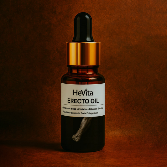 HeVita™ Erecto Oil – Ayurvedic Performance Booster for Men | Enhances Blood Circulation, Supports Erectile Strength & Confidence | Natural Herbal Massage Oil 10ml